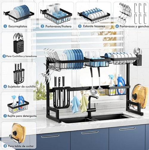Organizador y Escurridor de Platos Para Cocina (85 cm)