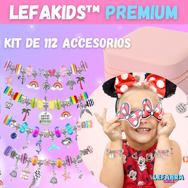 112 Accesorios LEFAKIDS™ Multicolor para Diseñar Pulseras y Collares